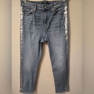 Lauren Ralph Lauren Metallic Stripe Jeans